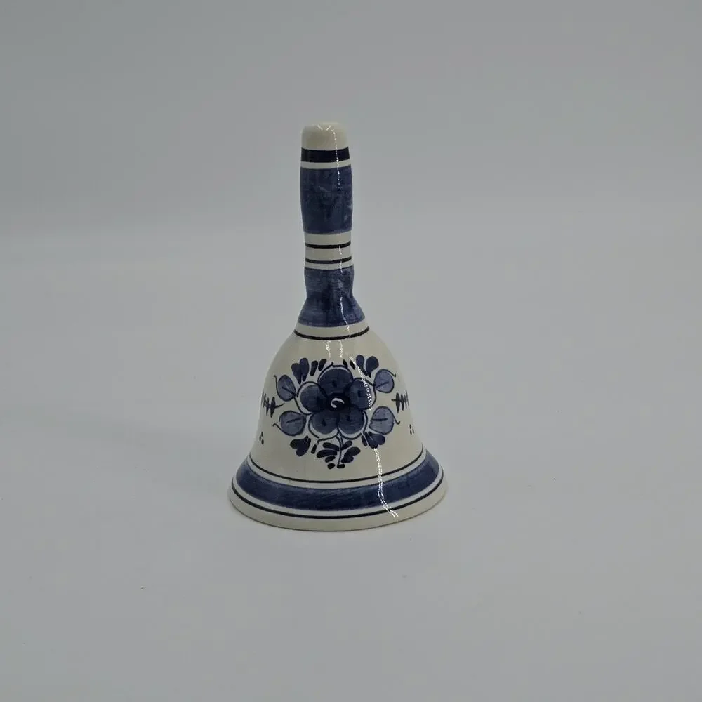 Delft Blue Holland Pottery Table Bell Floral